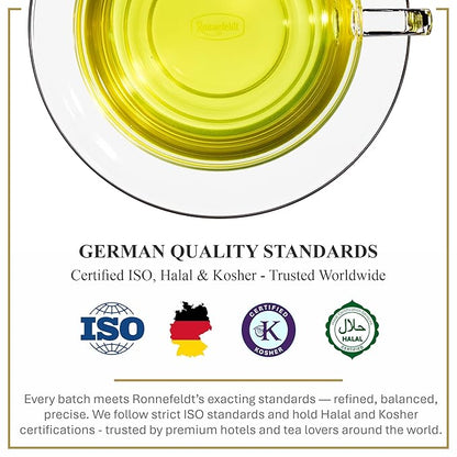 Ronnefeldt 100% Green Dream – Japanese Sencha Asamushi Green Tea – Loose Leaf in 15 Individually Wrapped Bags – Smooth & Refreshing – Caffeine Boost – German Tea Brand