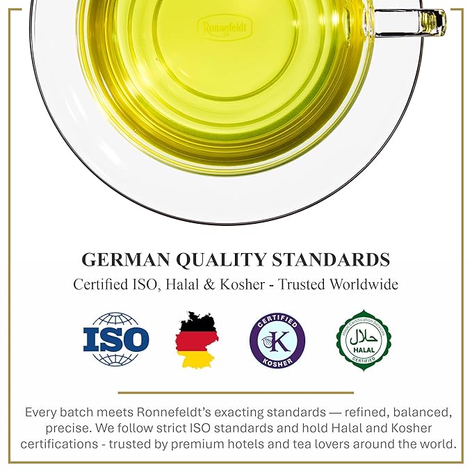 Ronnefeldt 100% Green Dream – Japanese Sencha Asamushi Green Tea – Loose Leaf in 15 Individually Wrapped Bags – Smooth & Refreshing – Caffeine Boost – German Tea Brand