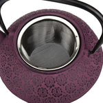 Load image into Gallery viewer, 30 oz Cast Iron Teapot Enamel Lining W/Metal Infuser Tea Kettle, Purple