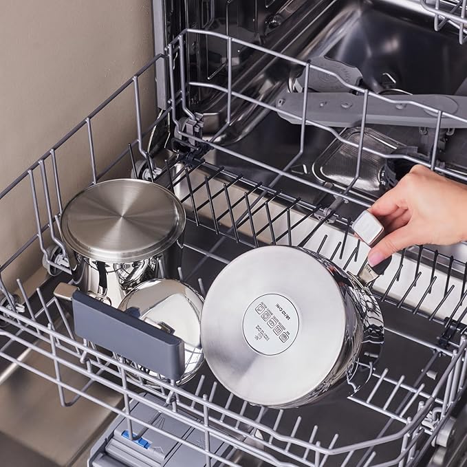 Karaca Fiona Stainless Steel Turkish Teapot Set XL, 1L Tea Pot & 2L Water Tank (Kettle), Stove Top/Induction Compatible, Elegant Silver Design, Easy to Clean, Non-Flammable Handles