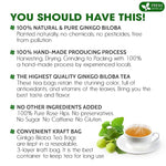 Load image into Gallery viewer, FreshDrinkUS, Premium 30 Ginkgo Biloba Leaf Tea Bags, 100% Natural &amp; Pure from Ginkgo Biloba Leaves. Loose Leaf Herbal Tea. Made with Eco-Conscious Tea Bags. No Sugar, No Caffeine, No Gluten, Vegan.