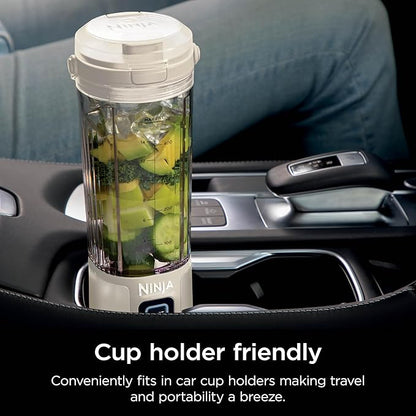 Ninja Blast Portable Blender, Cordless, 18oz. Vessel, Personal Blender For-Shakes and Smoothies, BPA Free, Leakproof-Lid and Sip Spout, USB-C Rechargeable, Dishwasher Safe Parts, Vanilla Bean, BC151VB