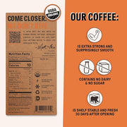Wandering Bear Organic Hazelnut Cold Brew Coffee On Tap, Iced Coffee Drink -Extra Strong, Smooth, No Sugar Added, Shelf-Stable, Ready to Drink,Gluten Free & Vegan Decaf -16 Servings of 6fl.oz -96fl.oz
