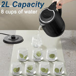 Load image into Gallery viewer, TOPWIT Electric Kettle, 2.0L Hot Water Kettle Electric, BPA-Free Stainless Steel Tea Kettle, Electric Kettles for Boiling Water with Fast Boil, Auto Shut-Off &amp; Boil Dry Protection, Black