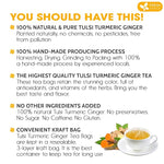 Load image into Gallery viewer, FreshDrinkUS, Premium 75 Tulsi Turmeric Ginger Tea Bags, 100% Natural &amp; Pure from Tulsi Holy Basil Leaves, Turmeric and Ginger. Made with Natural Material Tea Bags. No Sugar, No Caffeine, Vegan.