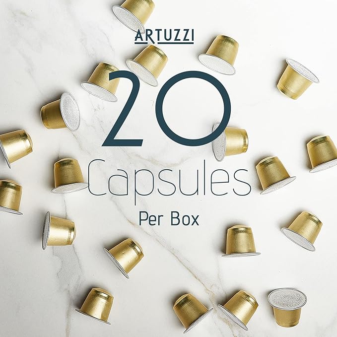 Artuzzi 40ct Coffee Pods Compatible with Nespresso Original Machines | Espresso & Lungo Coffee Capsules | Espresso Variety Pack I Italian Roast I Aluminum & Recyclable