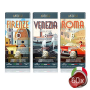 Artuzzi 60ct - Coffee Pods I Compatible with Nespresso Original Machines | Espresso Ristretto Lungo Coffee Capsules | Espresso Variety Pack I Aluminum & Recyclable