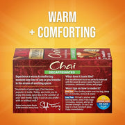 Twinings Decaffeinated Chai Individually Wrapped Bags, 20 Count (Pack of 1), Sweet, Savoury Spices, Enjoy Hot or Iced, 20 Teabags