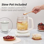 Load image into Gallery viewer, Health Pot, 1.5L Double-Layer Glass Electric Kettle with Stew Pot, 9-in-1 Multi-Function Tea Maker for Soup, Porridge, Herbal Tea, Stainless Steel Base, Glass Touch Panel, Programmable