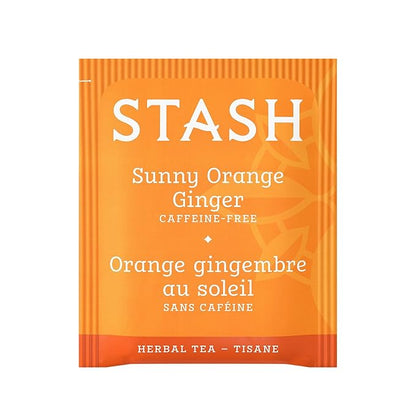 Stash Tea Sunny Orange Ginger Herbal Tea, Box of 100 Tea Bags