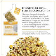 Ronnefeldt 100% Charming Camomile – German Herbal Tea with Chamomile, Orange Peel & Orange Blossom – Loose Leaf in 15 Individually Wrapped Bags – Naturally Caffeine-Free