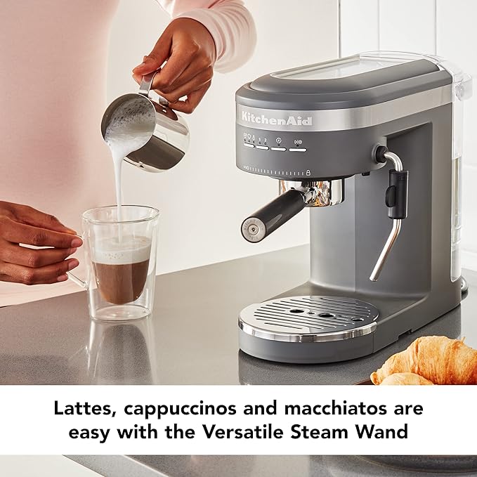 KitchenAid Semi-Automatic Espresso Machine - KES6403, Charcoal Grey