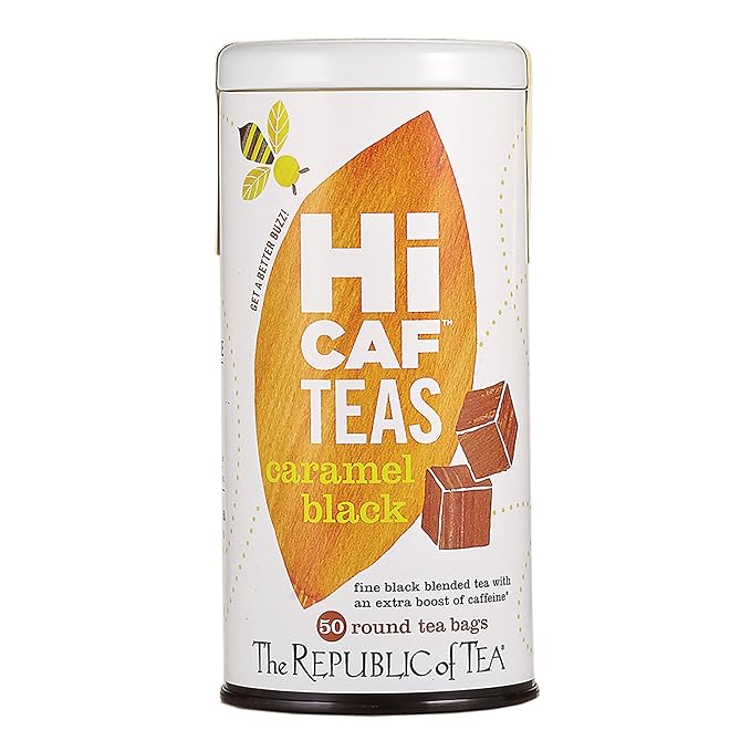 The Republic of Tea — HiCAF Caramel Black Tea, 50 Tea Bags, High in Caffeine