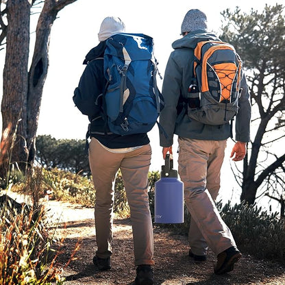 1 Gallon Water Bottle Insulated(Cold for 48 Hrs),BPA Free&Leak Proof,128oz Stainless Steel Water Jug,Big thermo,Large Water Bottle with Handle for Gym,Hiking,Camping&Travel,Deep Blue