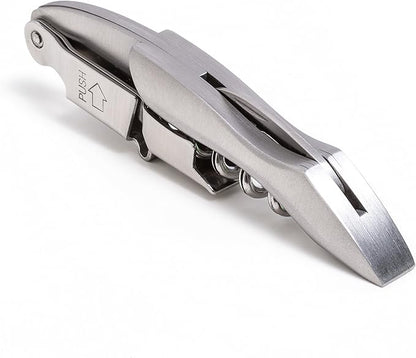 Prestige Waiters Wine Bottle Opener By Coutale Sommelier - Stainless Steel - French Patented Spring-Loaded Double Lever Wine Bottle Opener for Bartenders and Gifts