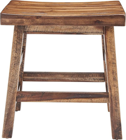 Alaterre Furniture Durango 20-Inch Tall Industrial Wood Dining Stool - Table or Extra Seat - Unique Rustic Industrial Style and Comfort - Farmhouse, Solid Wood Furniture