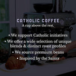 Load image into Gallery viewer, Catholic Coffee Sleeping St. Joseph | Decaf Dark Roast Ground Coffee – Clove &amp; Prune Notes | 12oz Bag – Peaceful Catholic Gift for Evening Reflection