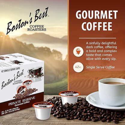 Boston's Best Single Serve K-Cup Coffee, Private Reserve, 42 Count (Compatible with 2.0 Keurig Brewers)
