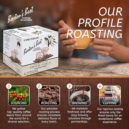 Boston’s Best – French Vanilla Flavored – Medium Roast – Single Serve Coffee Pods, Compatible with Keurig Brewers – 42 Pods