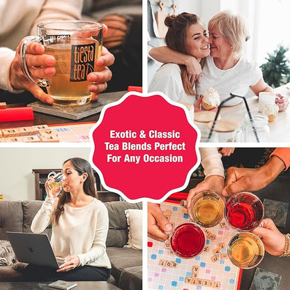 Tiesta Tea - Strawberry Samba Mate, Loose Leaf, Strawberry Hibiscus Mate Tea, High Caffeinated Fruit Blend, Make Hot or Iced Up to 200 Cups, 16oz Resealable Bulk Pouch