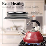 Load image into Gallery viewer, Willow &amp; Everett Whistling Tea Kettle for Stove Top - 3 Liter Tea Pots for Stove Top w/Stainless Steel, Brushed Finish and Strainer - Tea, Coffee &amp; Hot Water Pot, Black