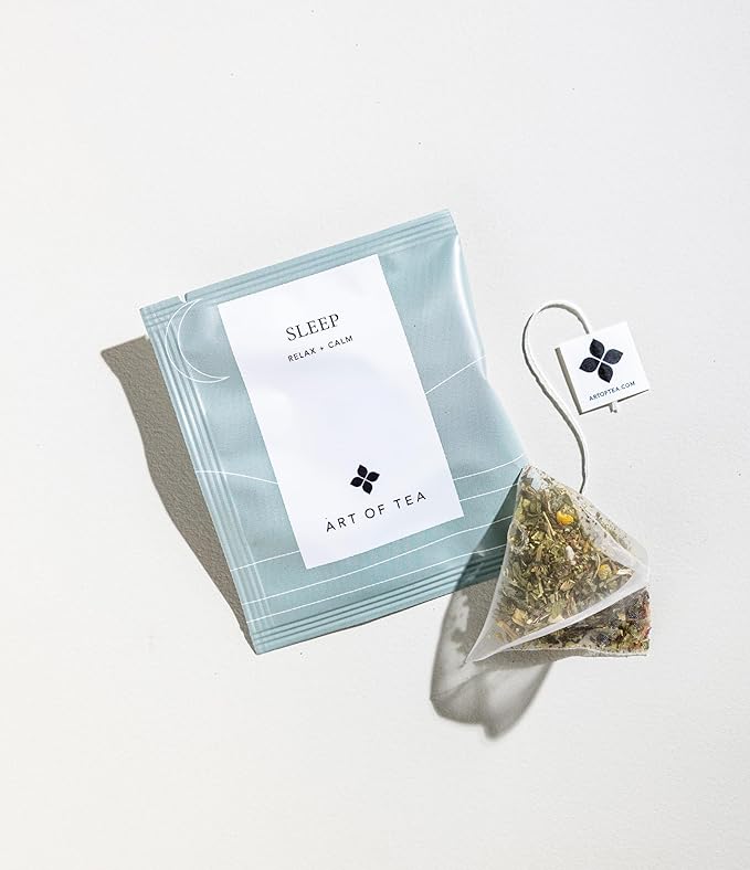 Art of Tea | Organic Sleep Tea (Chamomile Tea with Valerian and Spearmint) | 50 Count | Relaxtion and Sleepy Time tea