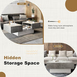 Load image into Gallery viewer, Modern Coffee Table with Large Storage for Living Room, Farmhouse Living Room Center Table Mesas De Centro para Salas Modernas Nesting Tables for Reception Room, Grey