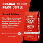 Load image into Gallery viewer, Fire Department Coffee - Gives Back to Firefighters - Balanced &amp; Smooth Original Medium Roast Coffee Beans - Roasted in the USA - Veteran Owned -12 oz