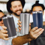 Load image into Gallery viewer, 20oz Tumbler Stainless Steel Tumbler Cup with Lid Vacuum Insulated Double Wall Travel Mug, Durable Powder Coated Travel Coffee Tumbler Mug for Hot &amp; Cold Drinks, Grey,1 Pack