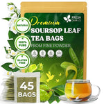 Load image into Gallery viewer, FreshDrinkUS, Premium Soursop Graviola Leaf Tea | 45 Tea Bags form Powder, 100% Natural and Pure, Handmade, Made With Natural Materials-Corn Fiber Tea Bag, Sugar/Caffeine Free, Hoja Guanabana Tea