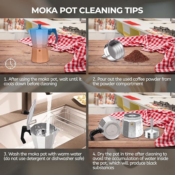 Aluminum 12 Cup 600ml Moka Pot Express Coffee Maker Stovetop Espresso Percolator Coffeemaker Italian Classic Style Brewing Greca Cafe Mocha Machine for Cafeteras Lover Camping Travel and Home Use 20oz