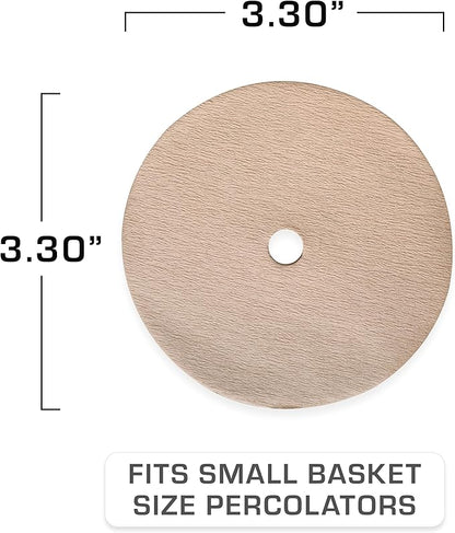 COLETTI Percolator Coffee Pot Filters – Camping Coffee Filter – Disc Coffee Filters For Percolators (Unbleach Paper, 3.3")