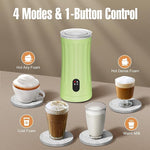 Load image into Gallery viewer, Milk Frother, 4-in-1 Electric Milk Frother and Steamer, Automatic Hot and Cold Foam Maker and Milk Warmer for Coffee, Latte, Cappuccino, Macchiato, Hot Chocolate(Lime Green)