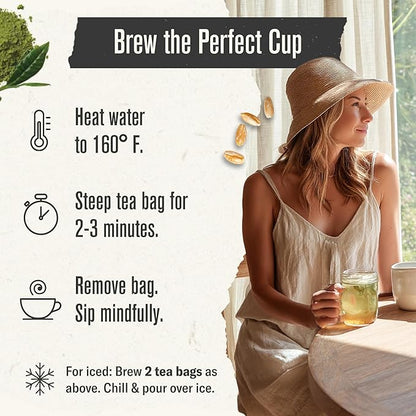 Numi Organic Matcha Toasted Rice Tea, 100 Tea Bags, Organic Genmaicha Green Tea, Caffeinated (Packaging May Vary)