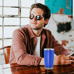 Load image into Gallery viewer, 20oz Tumbler Bulk Stainless Steel Tumbler Cup with Lid Vacuum Insulated Double Wall Travel Mug, Durable Powder Coated Travel Coffee Tumbler Mug for Hot &amp; Cold Drinks, Dark Blue,8 Pack