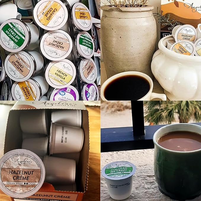 Angelino's Coffee, 96 Count, Compatible with Keurig 2.0 K-Cup Brewers (Flavored Variety, 96 Count)