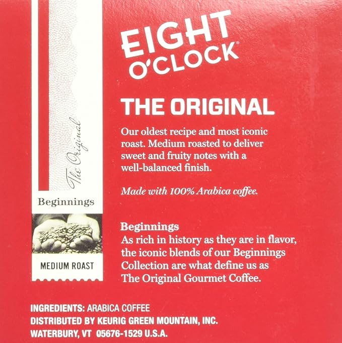 Eight O'Clock Coffee Original Blend K-Cups - 72 Count Box