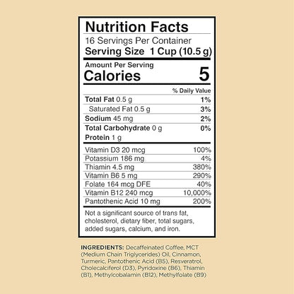 VitaCup Decaf Genius Keto Coffee Pods with MCT Oil, Turmeric, and Vitamins B1, B5, B6, B9, B12, D3 for Focus in Recyclable Single Serve Pod Compatible with K-Cup Brewers Including Keurig 2.0, 64 CT