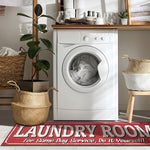 Load image into Gallery viewer, Ottomanson 20" x 59" Laundry Room Rug - Non-Slip Mat for Laundry &amp; Mudroom - Durable, Stain-Resistant, and Easy to Clean - Perfect for High-Traffic Areas - Runner Rug for Entryway Bathroom, Red
