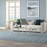 Load image into Gallery viewer, Henn&amp;Hart Round Nested Coffee Table in Satin Nickel, Modern coffee tables for living room, studio apartment essentials, 36" Wide