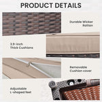 Load image into Gallery viewer, 10 Pieces Outdoor Patio Furniture Set Outdoor Furniture Patio Sectional Sofa Conversation Sets w/ETL Approved 45" Gas Outdoor Fire Table &amp; Coffee Table, Swivel Rocking Chair (Brown)