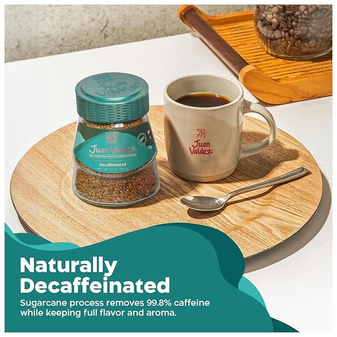 Juan Valdez Decaffeinated Freeze Dried Coffee 3.5 OZ - 100% Colombian Coffee (Pack of 3)