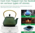 Load image into Gallery viewer, Cast Iron Tea Kettle, Japanese Tetsubin Teapot Coated with Enameled Interior, Durable Cast Iron Teapot with Stainless Steel Infuser for Stovetop Safe(1000ml/34oz)