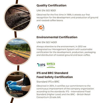 Danesi Caffe Italian Whole Coffee Beans - Espresso Coffee Beans and Medium Roast Whole Bean - Perfect for Espresso Machines, French Press, and Home Brewing - Classic (2.2 lb)