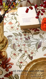 Load image into Gallery viewer, Designer Bohemian Linen Extra Long Rectangle Tablecloth,Colorful Floral Pattern Table Cloth,Wrinkle Resistant Decorative Tablecloths for Dining Thanksgiving Kitchen,63"*110"-Grace A