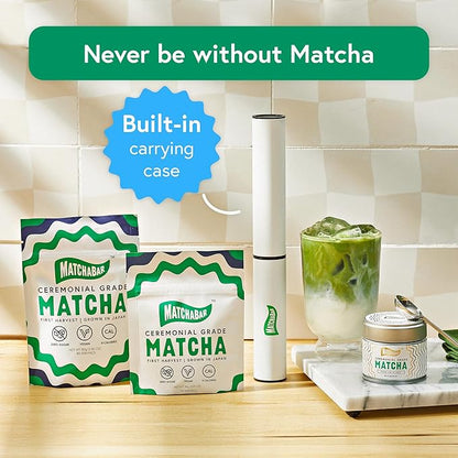 Electric Milk Frother Hand Blender - Stainless Steel Electric Matcha Whisk, Handheld Drink Mixer for Coffee, Greens & Protein - Easy to Clean USB Rechargeable, Dual Speed Immersion Blender