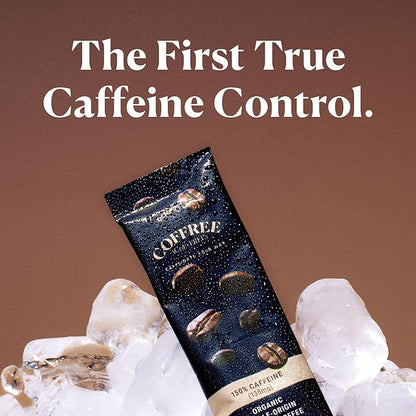 COFFREE Organic Instant Coffee Packets - 0% Decaf Convenient Coffee Sticks, Mold Free, Low Acid Arabica Beans for On-the-Go Energy - Hot or Cold Balanced Taste Single Serve Travel Packets 24 Count