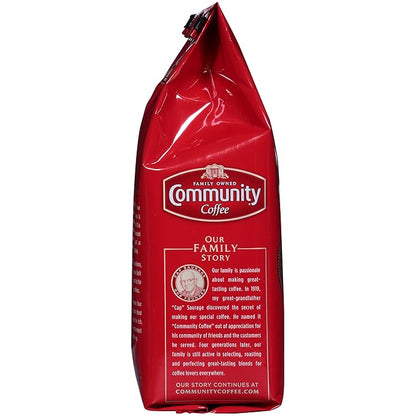 Community Coffee Half-Caff 72 Ounce, Ground Coffee, Medium Dark Roast, 12 Ounce Bag (Pack of 6)