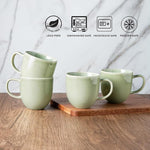 Load image into Gallery viewer, AmorArc 12oz Coffee Mugs, Ceramic Coffee Mugs set of 6 for Man, Woman, Dad, Mom, Modern Coffee Mugs with handle for Latte/Cappuccino/Milk/Cocoa. Dishwasher&amp;Microwave Safe, Olive Green