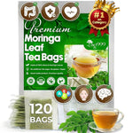 Load image into Gallery viewer, TOG999, Premium 120 Moringa Leaf Tea Bags, 100% Natural &amp; Pure. Loose Leaf Moringa Herbal Tea. No Sugar, No Caffeine, No Gluten, Vegan.
